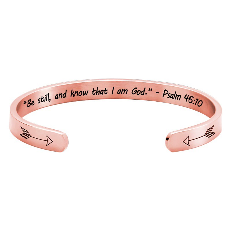 Трансграничные ювелирные изделия внешней торговли Be stilland знаю, что я Бог браслет из нержавеющей стали