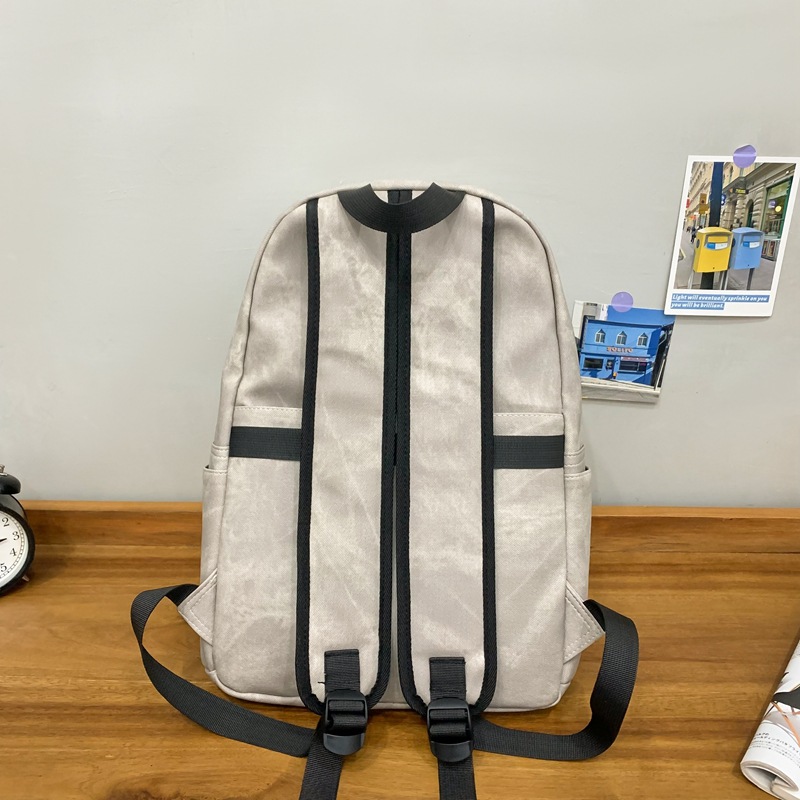 2024 nuevo estilo retro europeo y americano de gran capacidad mochila para estudiantes de secundaria mochila simple estilo universitario mochila escolar