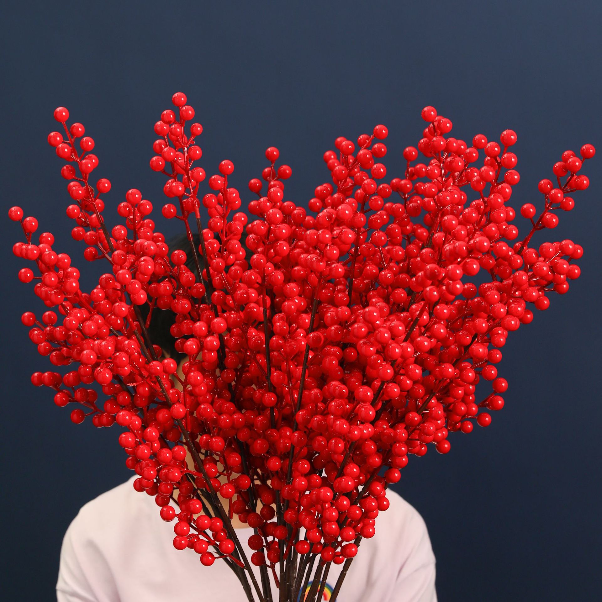 Flores de Año Nuevo de siete colores cordier oro hojas accesorios de simulación de barril de bendición yugaly Ginkgo Año Nuevo sala de estar materiales de arreglos florales