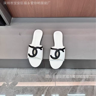 双C新款2026拼色镂空居家时尚夏款外穿平底百塔跨境外贸凉拖鞋女