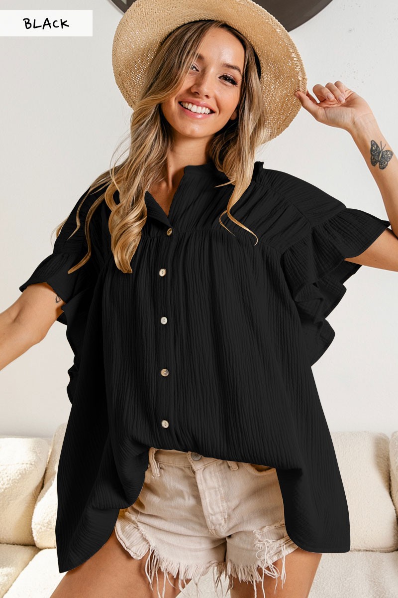 Women's Blouse Short Sleeve Blouses Elegant Solid Color display picture 8