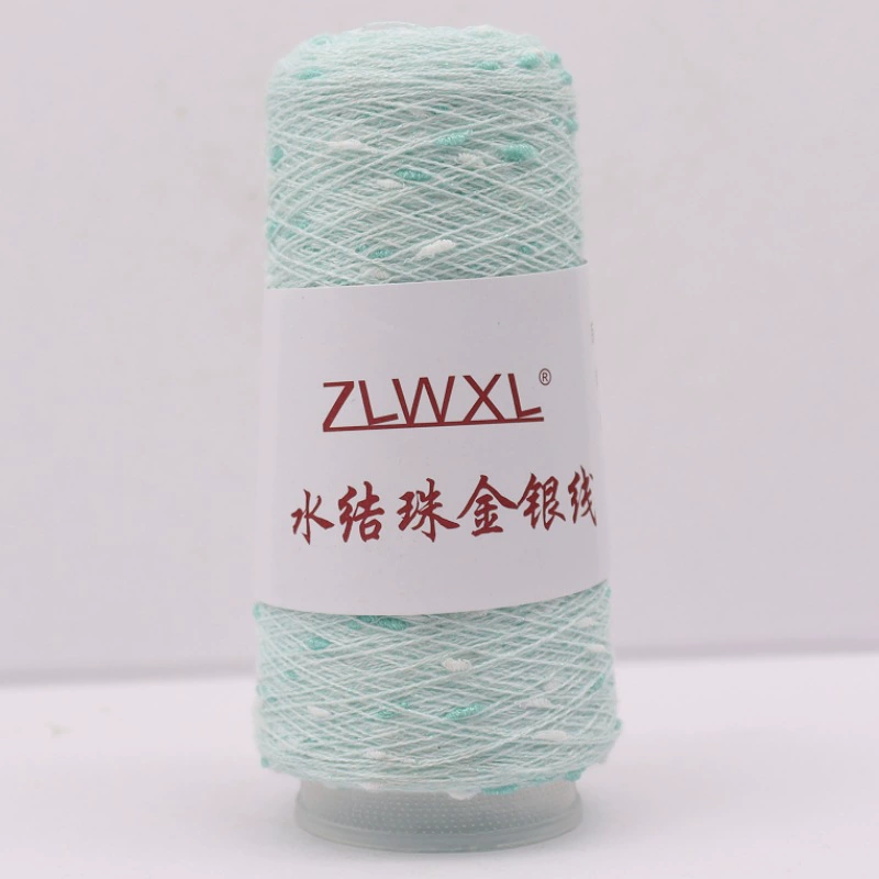 Woven silk threads handmade, 50 gram, gold and silver