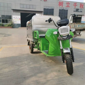 Electric Garbage Truck Gabon 1200L Garbage Removal Truck Hydraulic Dump Stainless Steel Sanitation Cleaning Barge Truck