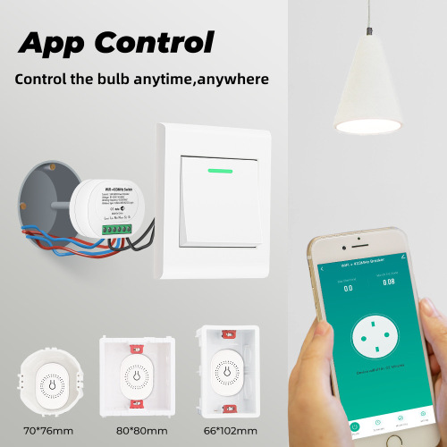 Doodle Smart Home WiFi 433 Wireless On/Off Switch Dark Box Control Switch Light Remote APP Voice Timing