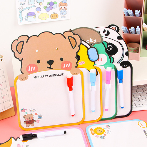 Children's cute erasable whiteboard, creative desktop message writing board, student graffiti cartoon small drawing board wholesale
