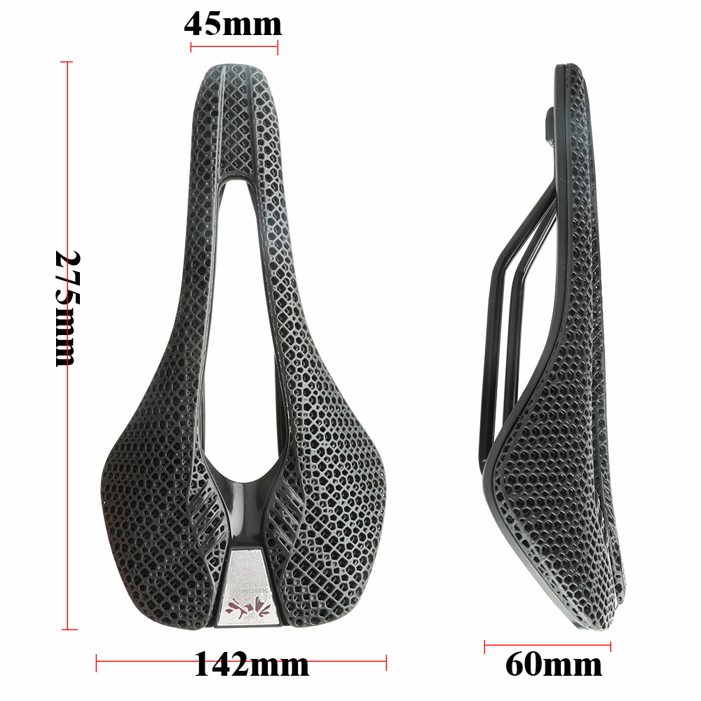 RACEWORK bicicleta tecnología 3D cojín de impresión carretera mountain bike cojín de asiento cómodo transpirable alforja de nido de abeja