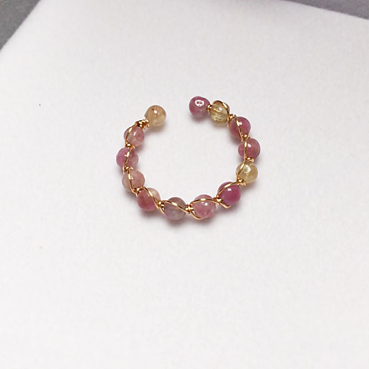 Handmade, Healing Design Women'S Crystal Copper Handmade Healing Geometric Open Ring Healing Crystals Jewelry
