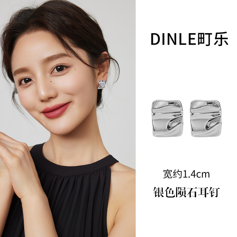 2025 新しいゴールドとシルバーの隕石イヤリング、ユニークなニッチデザインの女性用イヤリング、ファッショナブルで多用途なイヤリング|undefined