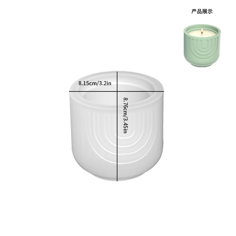 3 DIY cemento vela taza en maceta molde de silicona ins estilo simple botella redonda con tapa tarro epoxi