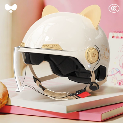 Motosiklet kaskı (dəbilqə) Women's 3C Certified, All-Season Use - 3c-single-lens-white-hd-short-lens-class-a-new-national-standard-one-size-fits-all