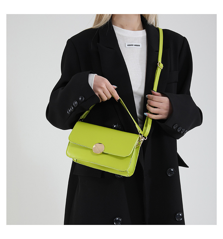 461g Weight Magnetic Buckle Closure Type Single Shoulder Strap Strap Type Crossbody Bag Bags Type Daily Occasion Pu Leather Material Solid Color Pattern All Seasons Season Women's Gender Classic Style Style Square Shape Small Size Women's Small Pu Leather Solid Color Classic Style Square Magnetic Buckle Crossbody Bag 4