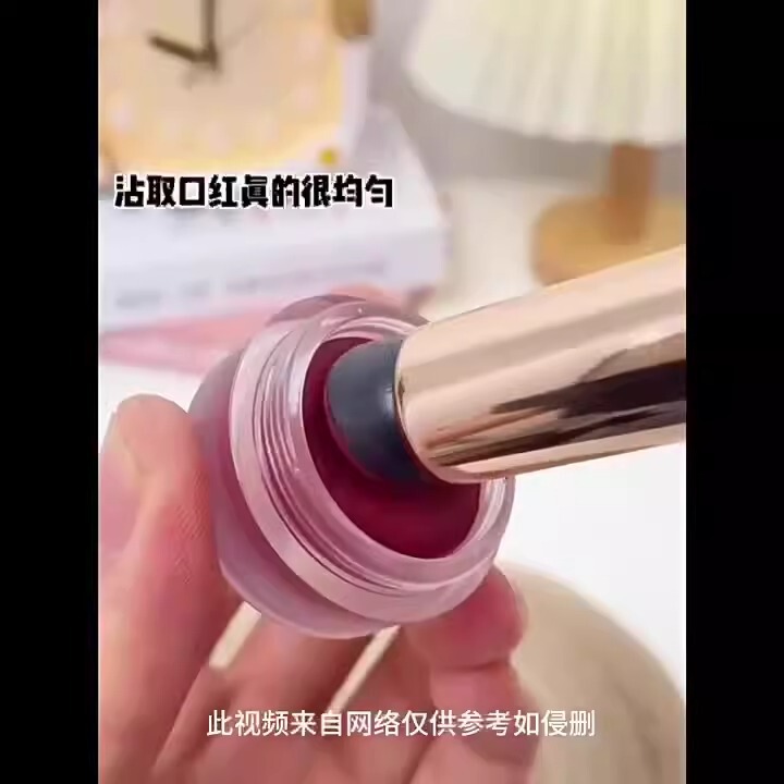 シリコン唇ブラシ丸頭携帯唇膜ブラシリップクリームミニ口紅化粧ブラシセット化粧道具スポット卸売り|undefined
