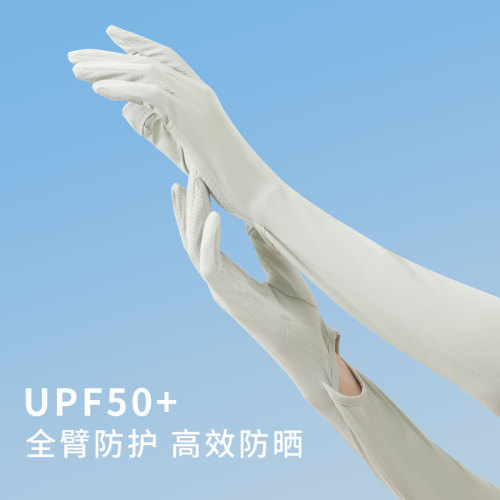 MEETSUNNY Summer Cycling Driving Ventilated Ice Silk Glove UV Protection Touchscreen Anti-Slip Glove Ice Sleeve for Women