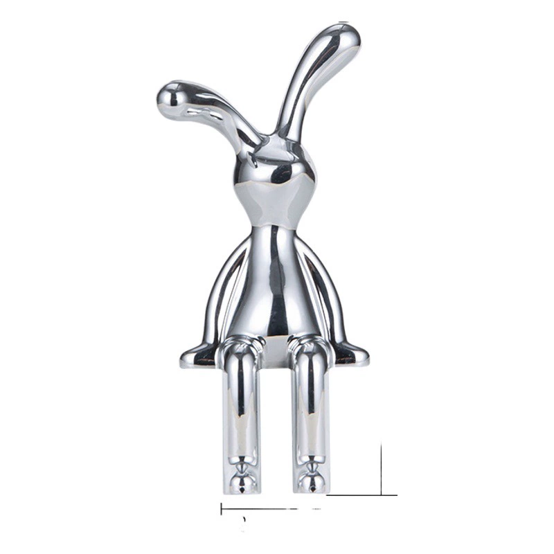 Творческие сети красный мультфильм сидя в серебряном кролике маленький орнамент современный легкий автомобиль для рабочего стола бумажных полотенец украшения