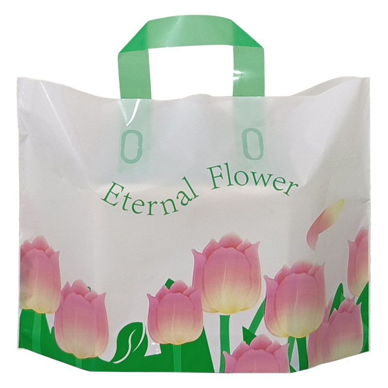 Tulip tienda de ropa bolso de compras simple ins bolsa de embalaje bolsa de plástico al por mayor