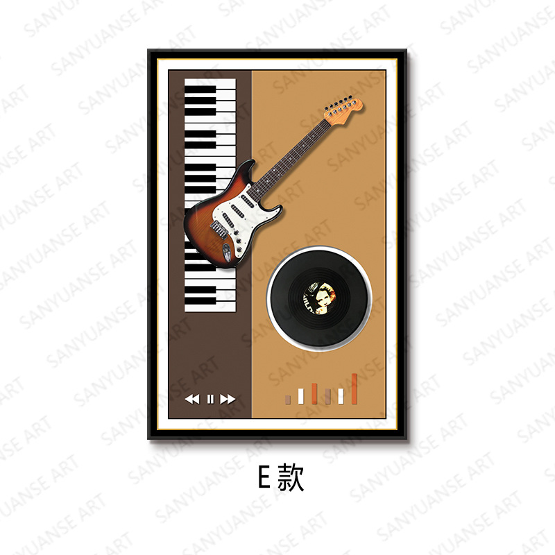 Guitarra simple, instrumento musical, decoración, pintura de carteles, piano, dormitorio de niños, pintura colgante, pasillo de entrada, mural, pintura de decoración de sala de estar