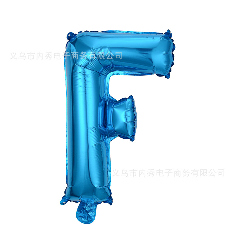 Estilo americano Delgado 16 pulgadas inglés carta globo pequeño tamaño A- Z cumpleaños boda habitación decoración aluminio película globo al por mayor