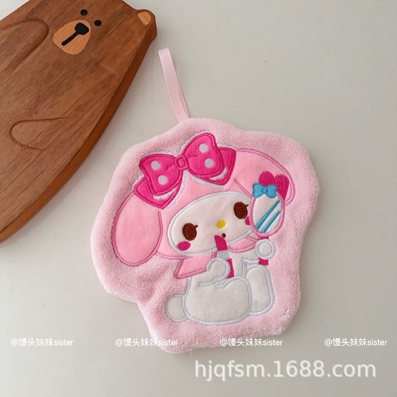 Toalla de mano colgante Melody Culomi de dibujos animados lindo, cocina casera, baño, pañuelo para niños, toalla pequeña
