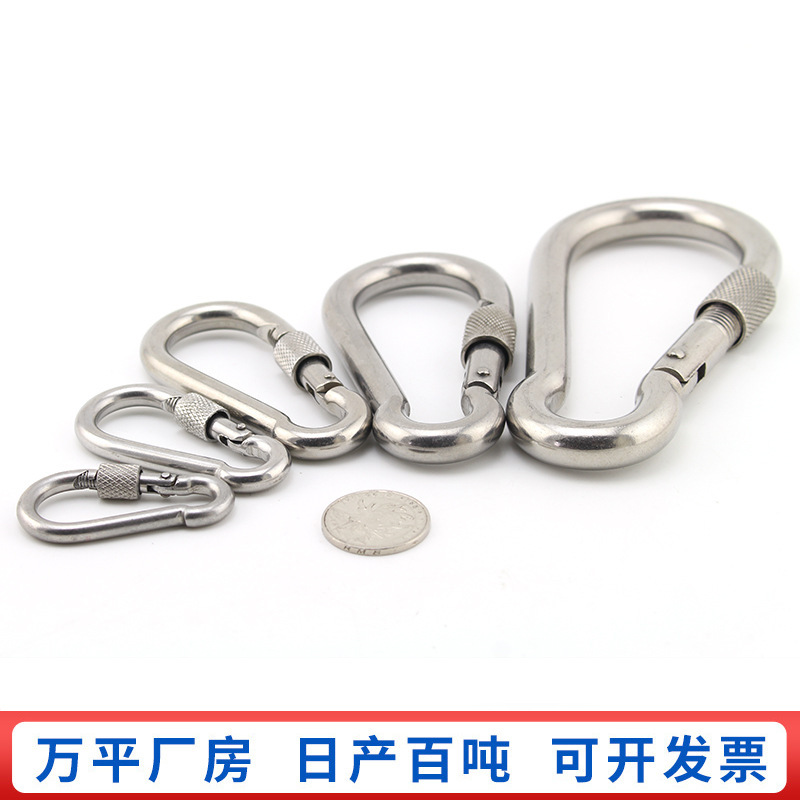 304 stainless steel safety buckle climbing insurance hook safety…