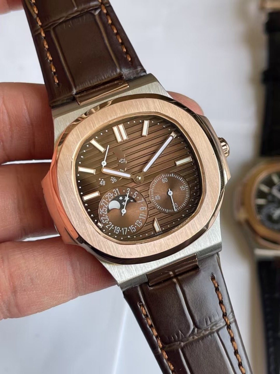 5712百达系列鹦鹉螺手表总裁钢王珍珠陀自动机械男表