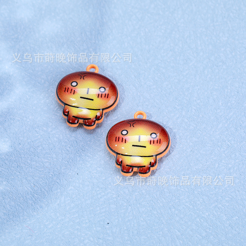 锌合金烤漆卡通创意焦烤面包小人吊坠diy手机链钥匙扣饰品配件|undefined
