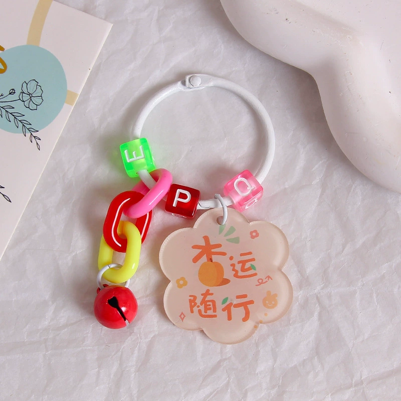 Brand creative acrylic protective amulet, keychain, transparent pendant, bag decoration, decorations