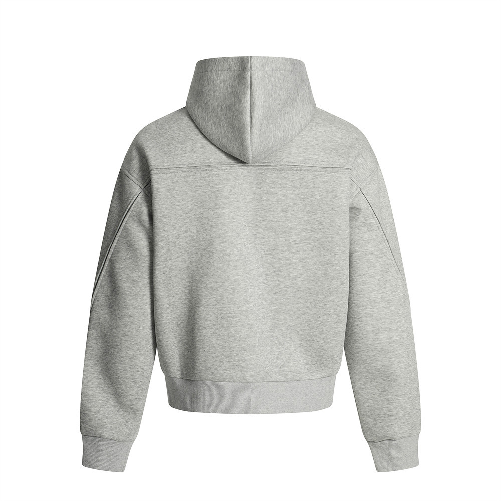 Kapuzen-Cardigan-Sweatshirt Vibe Trendy Brand Design Sense Frühling Herbst Herren Deconstructed Patchwork Pocket Short_voghion.com