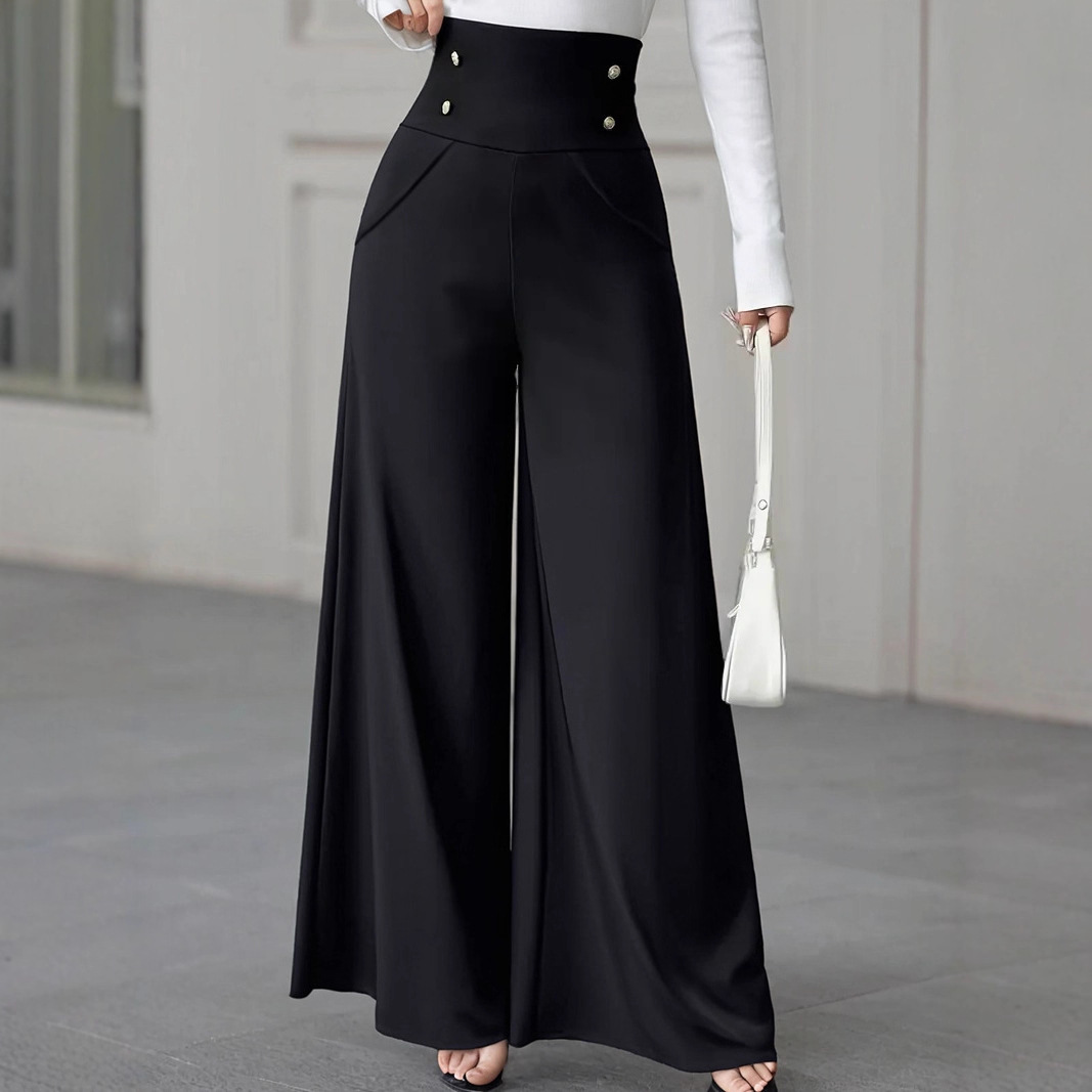 Creative Style 2025 Spring Fashion Women's Wrinkle-Free Straight-Leg Pants Regular Casual Pants Origin and Supply