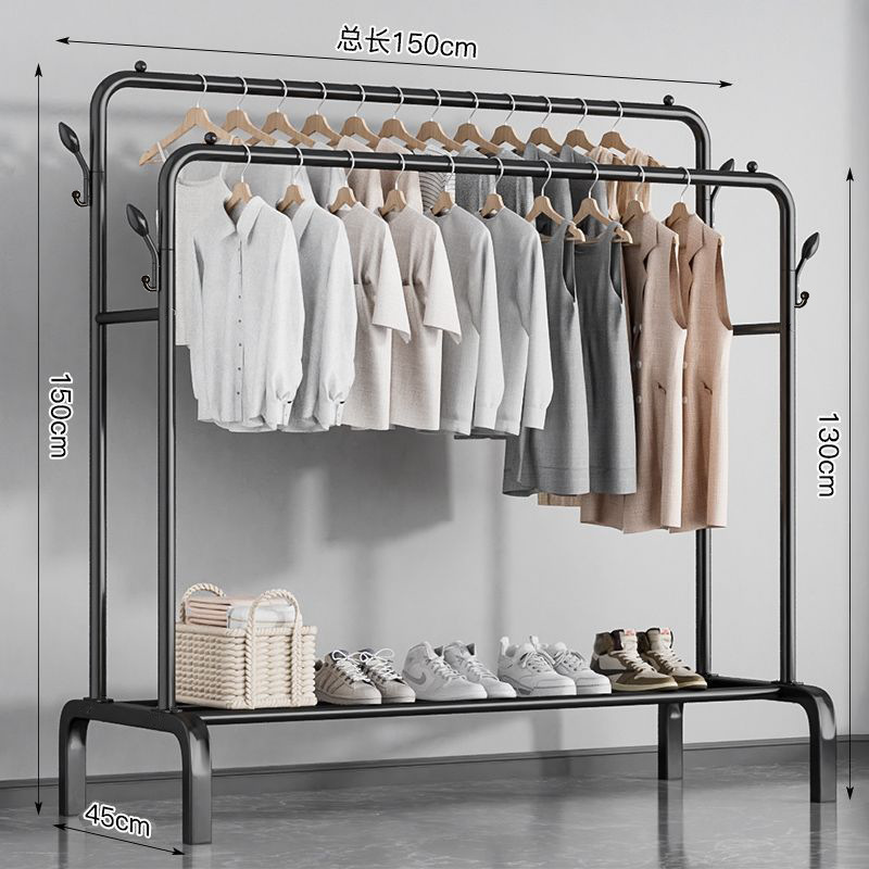 Tendedero, perchero de piso, vertical con rodillos, engrosamiento, perchero de ropa interior para el hogar, perchero de hierro para ropa