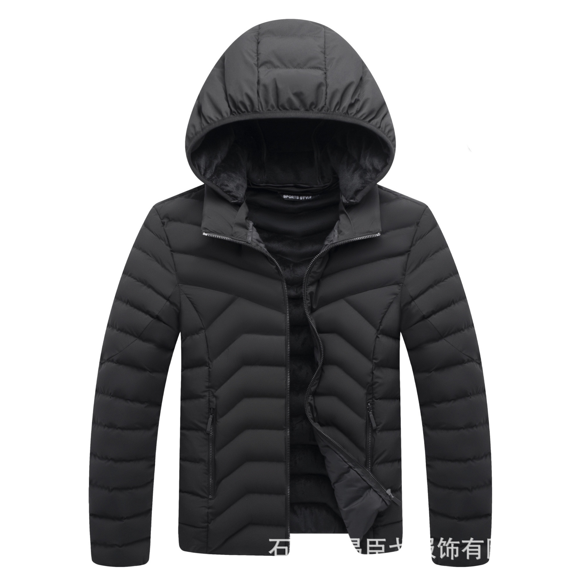 Chaqueta acolchada de algodón para hombres transfronterizos 2021 Invierno nueva chaqueta acolchada de algodón engrosada forrada con forro polar Fabricante coreano de chaquetas casuales para jóvenes delgadas