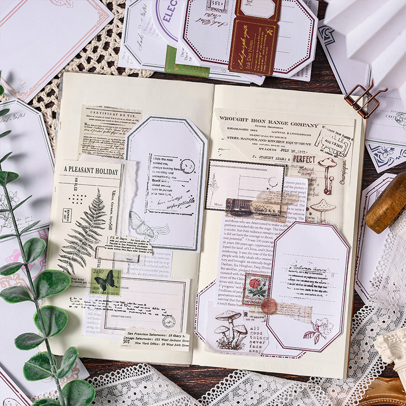 Papel de tinta de material de nota DIY retro cuentas de mano papel de nota de fondo decoración base no adhesivo papel de fondo nota de mensaje