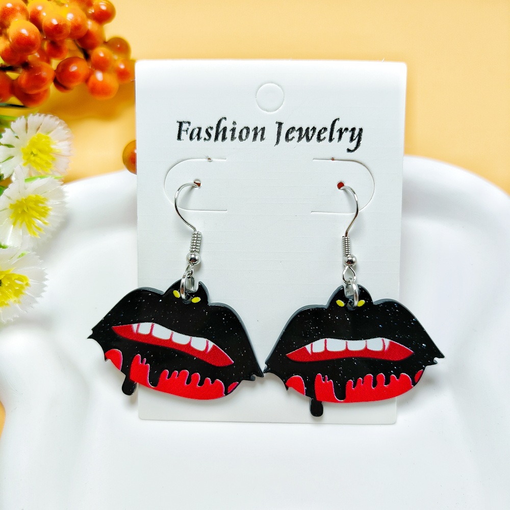 8g Weight 304 Stainless Steel Ear Needle Material Drop Earrings Classification 1 Pair Quantity Holiday, Daily Occasion Acrylic Material Halloween Festival Geometric, Pumpkin, Butterfly Pattern Women's Gender Casual, Simple Style Style 1 Pair Casual Simple Style Geometric Pumpkin Butterfly Arylic Drop Earrings 13