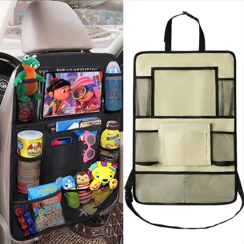 Temu Amazon cross-border bestseller Car multi-function seat storage bag Car seat back organizer bag anti-kick pad