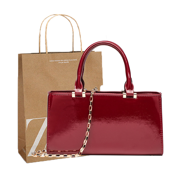 Red shoulder bag