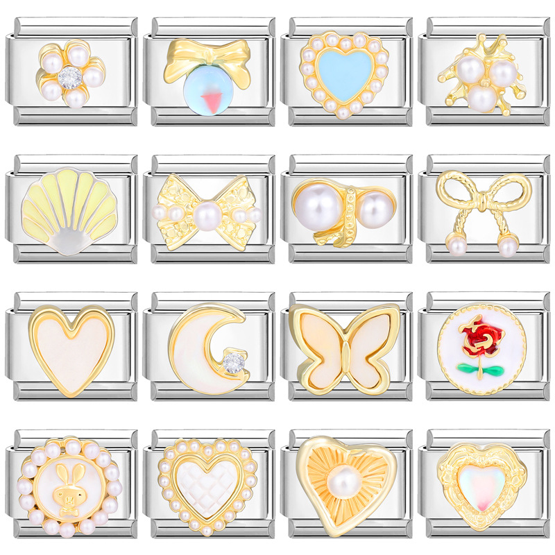 Italia charms creativo perla taladro creativo módulo versátil artesanía accesorios de pulsera módulo al por mayor