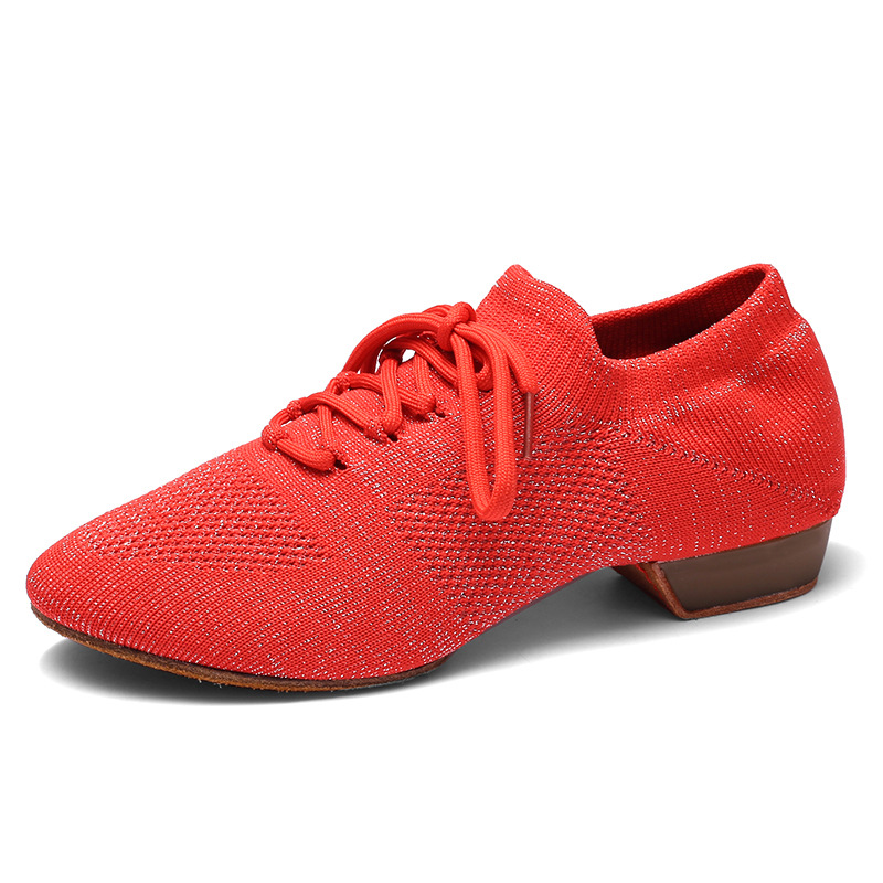 Dance Shoes Jazz Women, Adult Breathable Ballet Teacher's For Class, With Heels, Soft-soled Dance Shoes, Fitness Shoes Wholesale_voghion.com