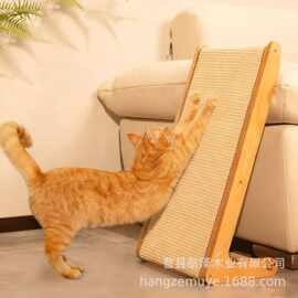 木质猫抓板立式不掉屑猫咪抓板猫爬架沙发边立式猫挠垫刮板磨爪板