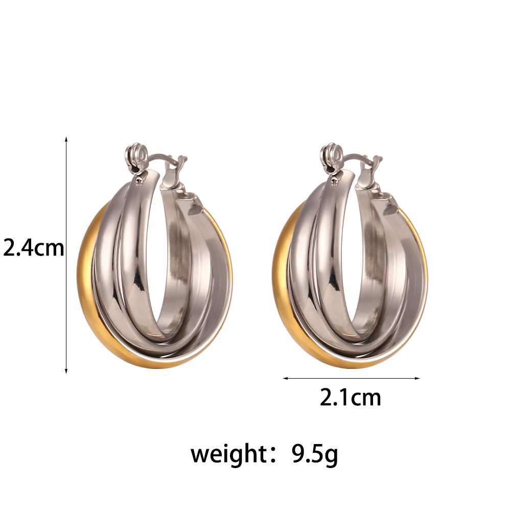 Fashion Simple Jewelry Womenu0027s Stainless Steel Spiral Twist Earrings