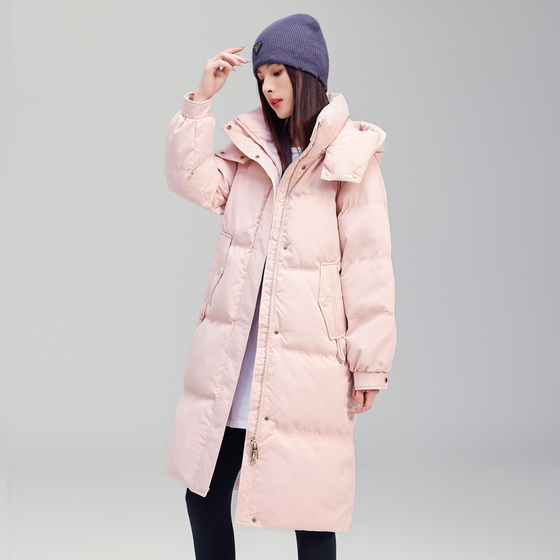 品牌羽绒服女中长款修身时尚加厚冬季大衣2025新款中长款保暖外套