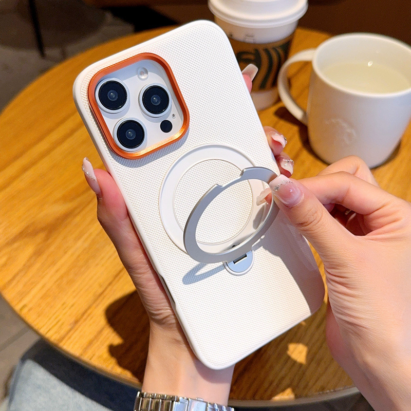 Suitable for Iphone17 Mobile Phone Case Rotating iPhone Edge Wrapping Apple 15Plus Magnetic Integrated Stand for Men and Women