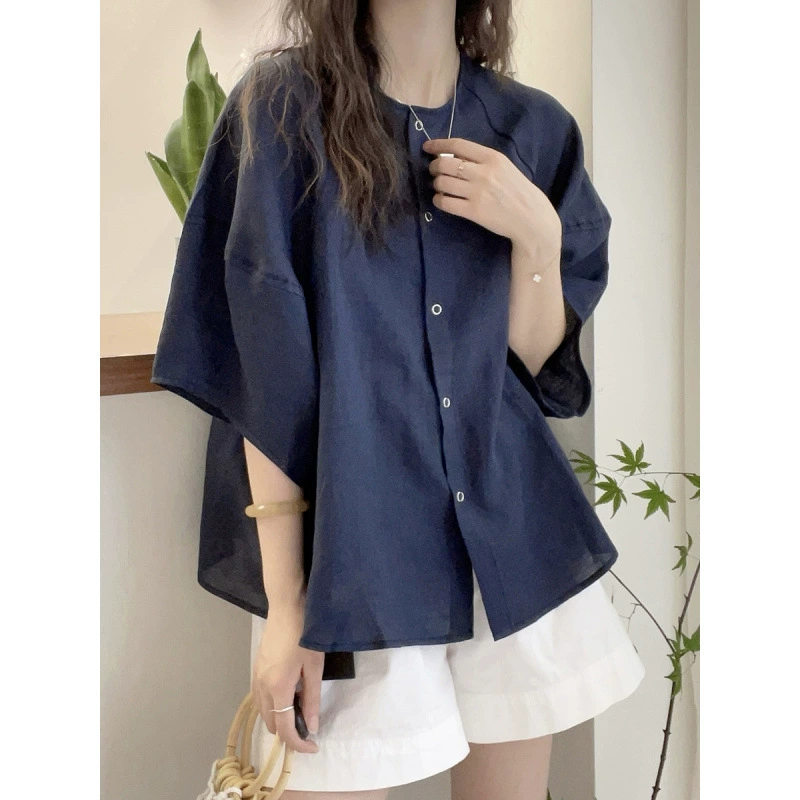 Shirt, fashionable summer T-shirt, loose fit, western style, puff sleeves
