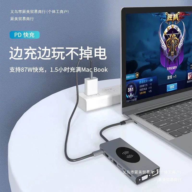 Многоадаптер Thunderbolt ноутбук 34 расширенный разветвитель сетевой кабель конвертер док-станция