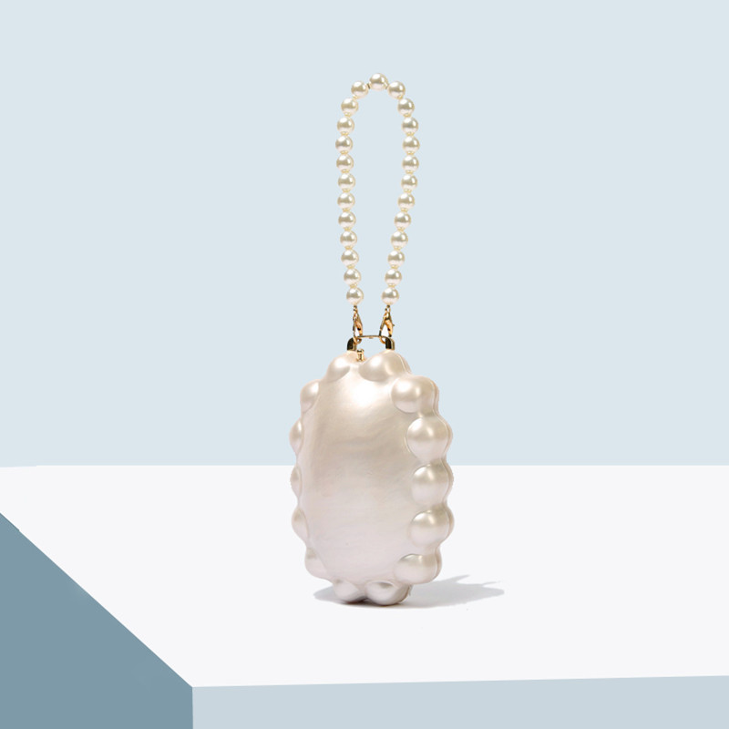 Abendliche Acryl-Gänseblümchen-Tasche, luxuriöse High-End-Society-Handtasche mit Kette, Schulterriemen und Perlen für Damen_voghion.com