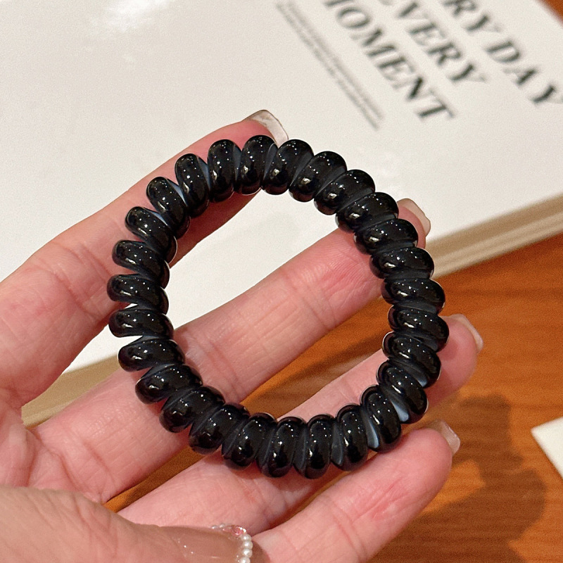 キャンディー色の電話線の髪輪の女性は高弾力で長持ちします。|undefined