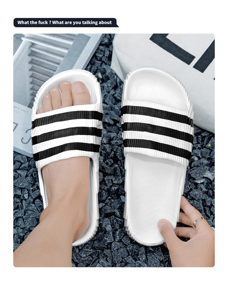 Dép xỏ ngón quai ngang cỡ lớn, dép đi biển chống trơn trượt, dép đi trong nhà và ngoài trời — Màu be, Màu trắng, Màu đen chi tiết 9