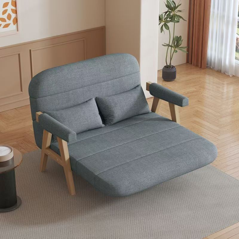 Sofá cama plegable de madera para dormir y acostarse en la sala de estar doméstica sofá doble sofá cama plegable retráctil