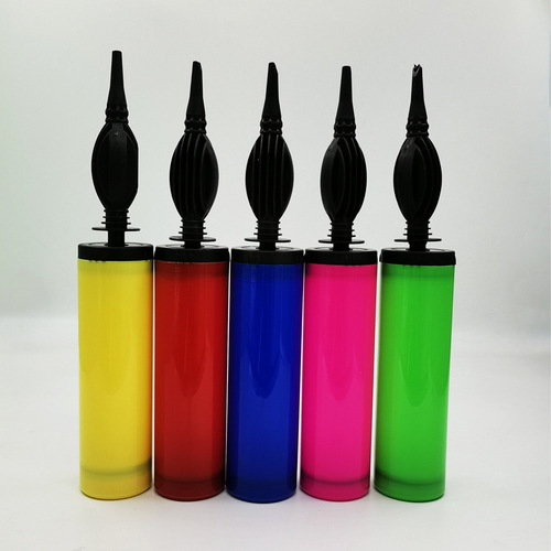 Colorful balloon pump hand push balloon accessories stationery store inflatable pump plastic mini pump wholesale