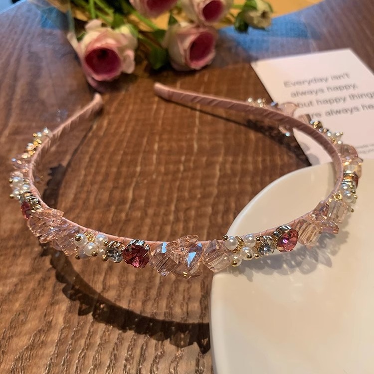 Crystal zircon bandas de cabello para mujeres 2024 nuevo diamante de cumpleaños bandas de cabello lavado de cara brocas de cabello tocado