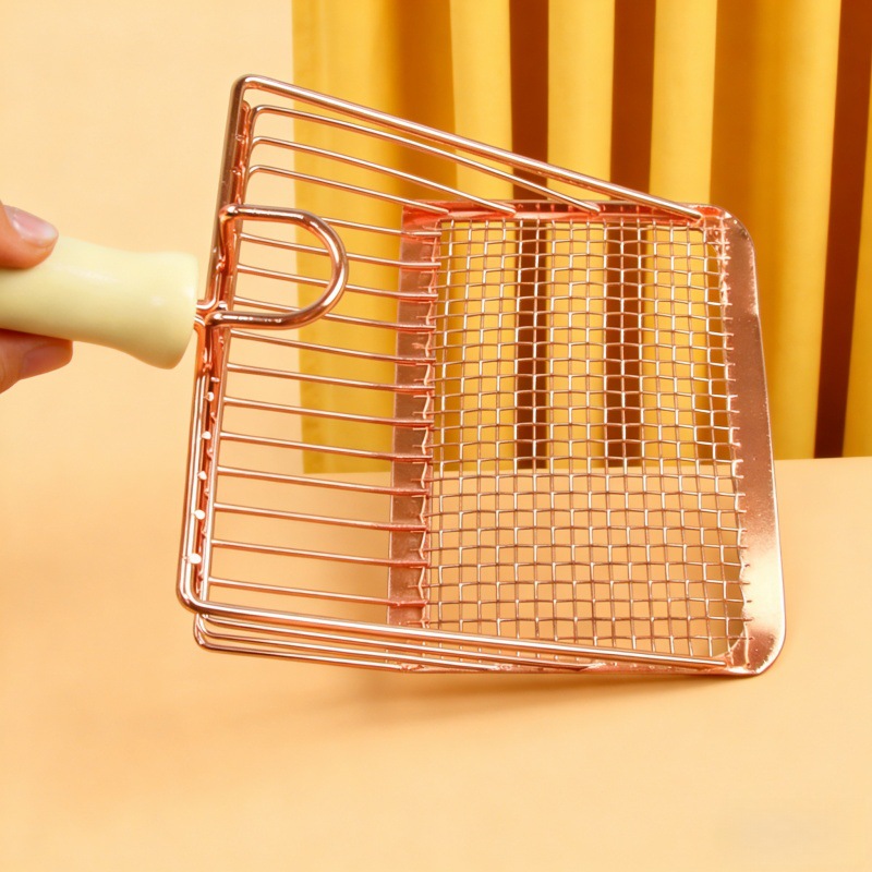 Metal gato arena pala mango de madera 2 - en - 1 agujero pequeño gato guillotina artefacto de tofu bentonita guillotina gato guillotina