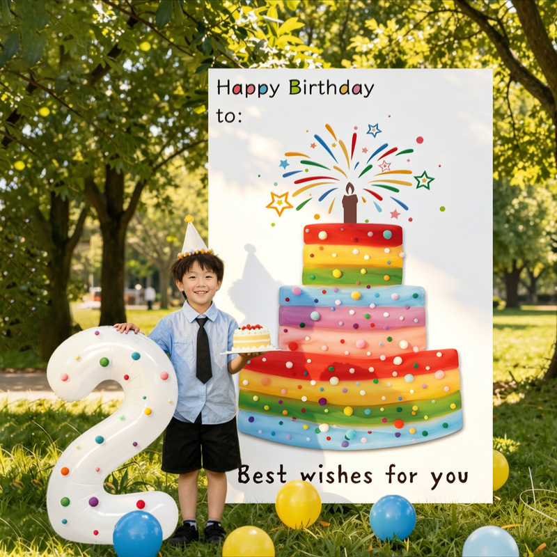 Children's Birthday Party Decoration Backdrop Rainbow Cake Kt Board Photo Props Baby's First Birthday Scene Setup Children's Birthday Party Decoration Backdrop Rainbow Cake Kt Board Photo Props Baby's First Birthday Scene Setup